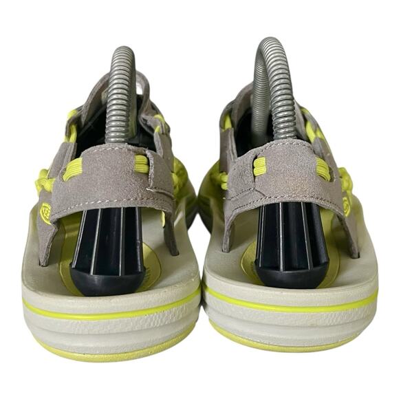 KEEN Sandals Women Size 8.5 Uneek Sport Sandals Gargoyle-Bright Chartreuse - Picture 4 of 6